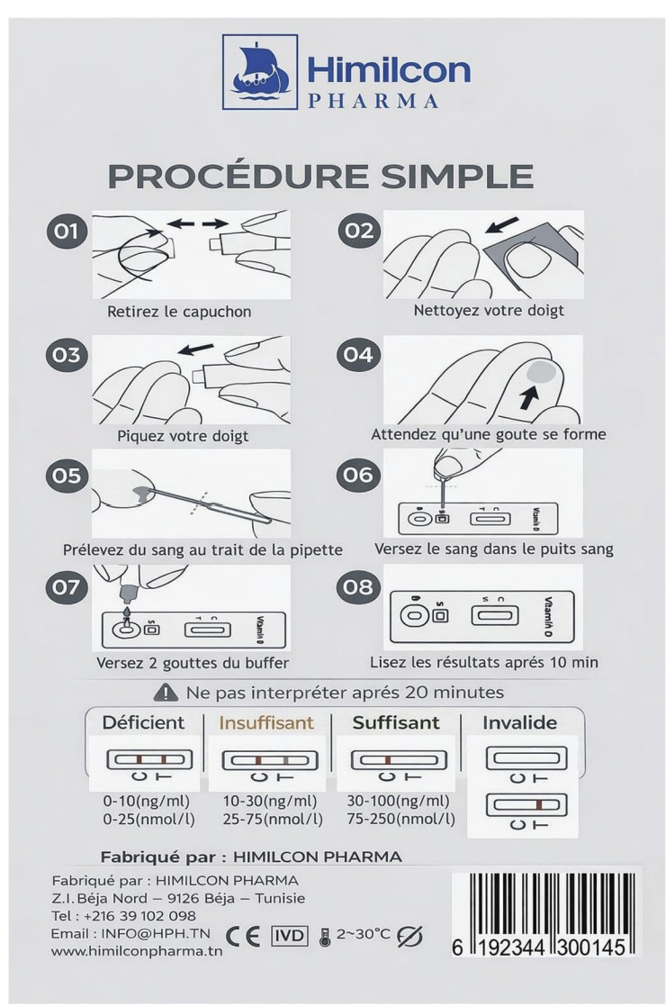 Vitamin D TEST RAPID ( ONE TEST PER BOX ) - Image 2